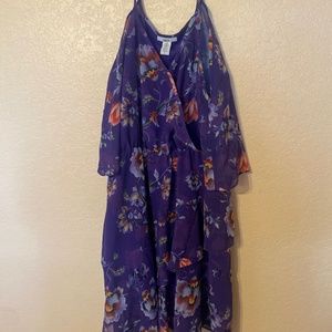 Purple floral dress